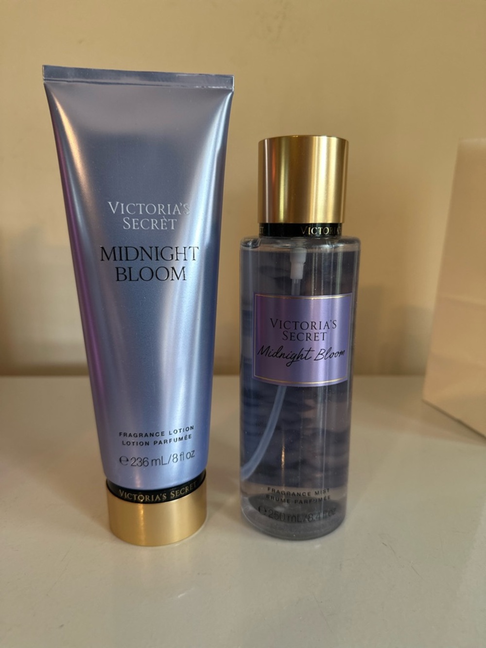 Victoria's Secret Midnight Bloom Fragrance Lotion & Mist Set - Purple